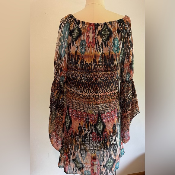 Multi Color Multi Pattern Boho Lightweight Dress - Picture 5 of 7